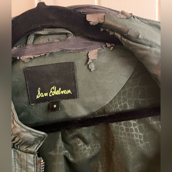 Sam Edelman Dark Green Bomber Jacket small - Picture 3 of 4